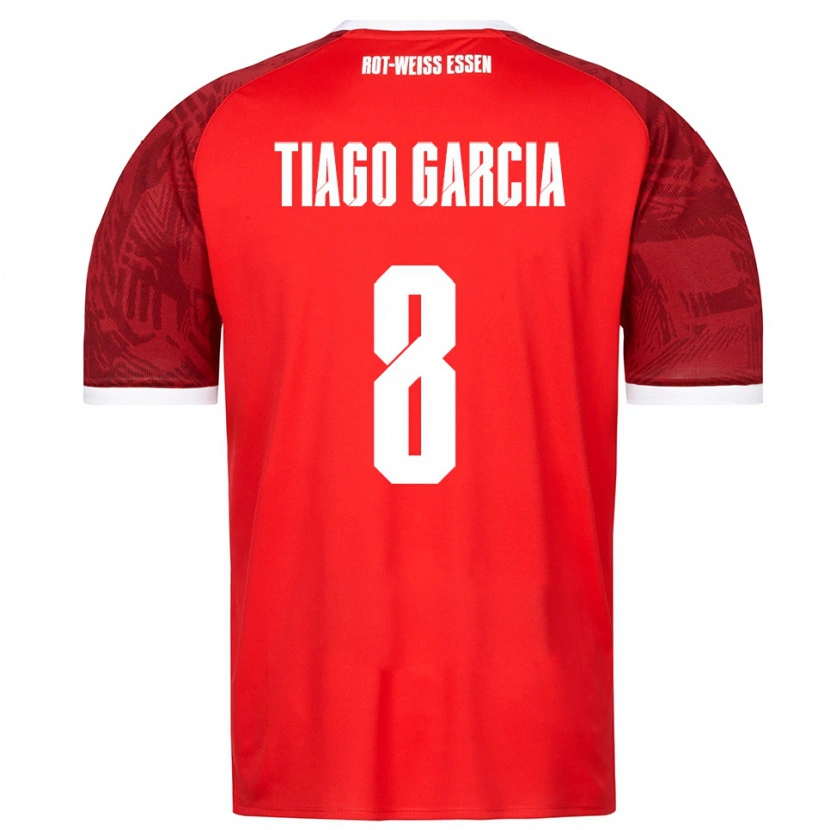 Danxen Dames Tiago Garcia Rodriguez #8 Rood Bordeaux Wit Uitshirt Uittenue 2025/26 T-Shirt België