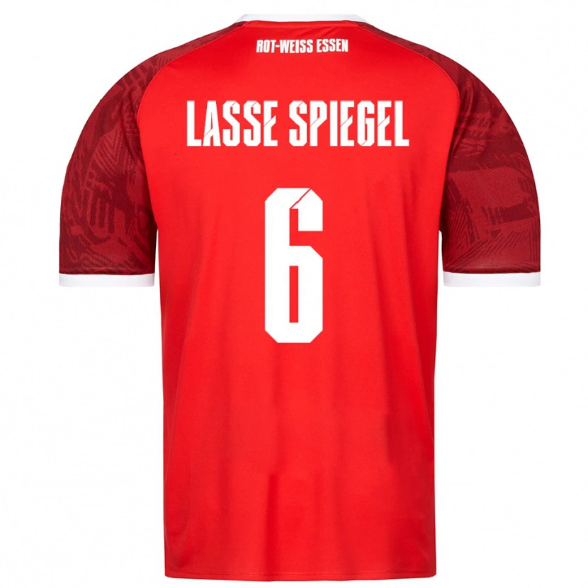 Danxen Dames Jakob Lasse Spiegel #6 Rood Bordeaux Wit Uitshirt Uittenue 2025/26 T-Shirt België