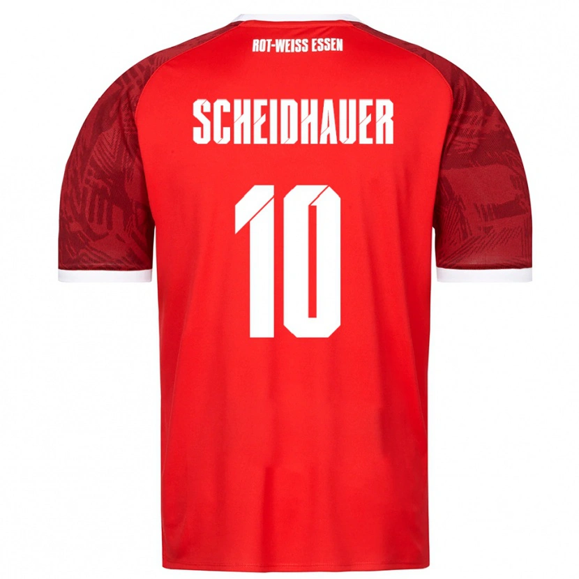 Danxen Dames Leon Scheidhauer #10 Rood Bordeaux Wit Uitshirt Uittenue 2025/26 T-Shirt België