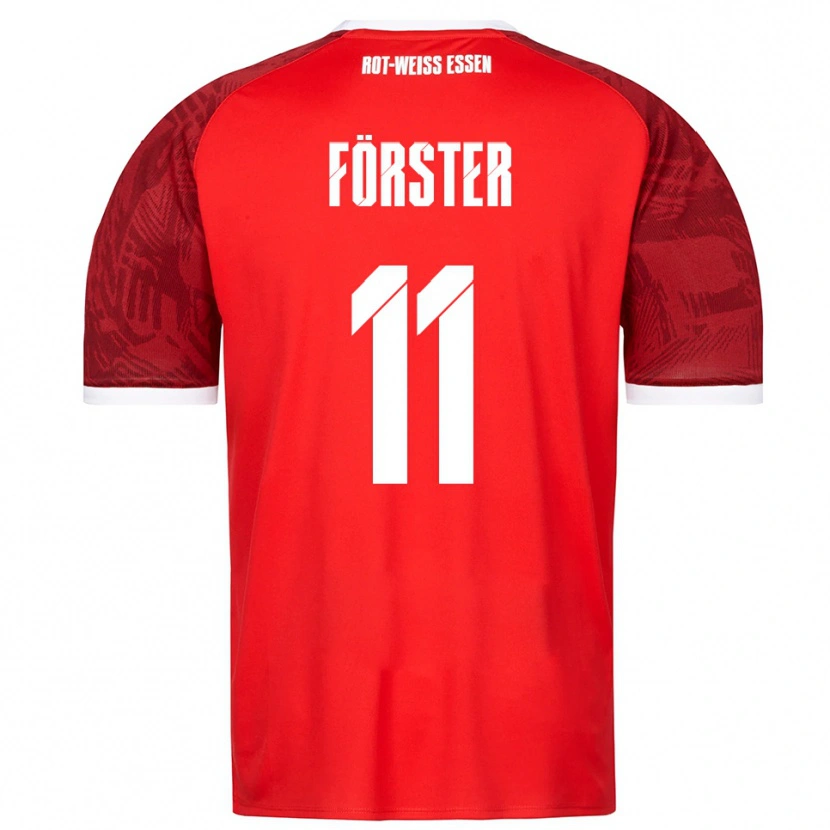 Danxen Dames Luis Förster #11 Rood Bordeaux Wit Uitshirt Uittenue 2025/26 T-Shirt België