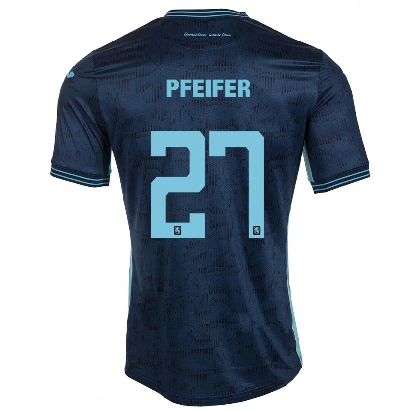 Danxen Dames Manuel Pfeifer #27 Koningsblauw Uitshirt Uittenue 2025/26 T-Shirt België
