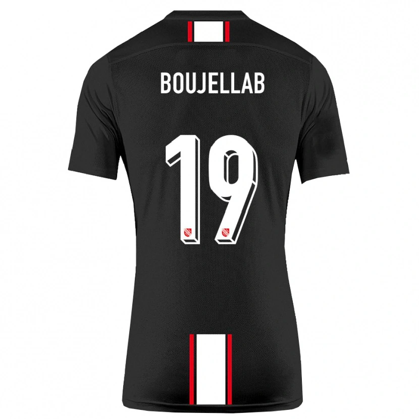 Danxen Dames Nassim Boujellab #19 Zwart Wit Uitshirt Uittenue 2025/26 T-Shirt België