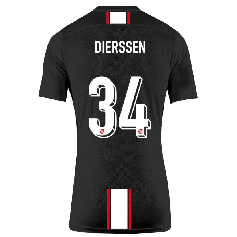 Danxen Dames Tim Dierßen #34 Zwart Wit Uitshirt Uittenue 2025/26 T-Shirt België