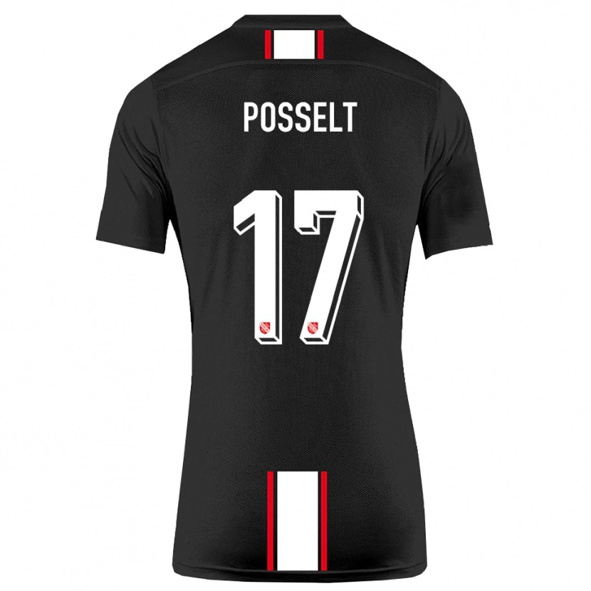 Danxen Dames John Posselt #17 Zwart Wit Uitshirt Uittenue 2025/26 T-Shirt België