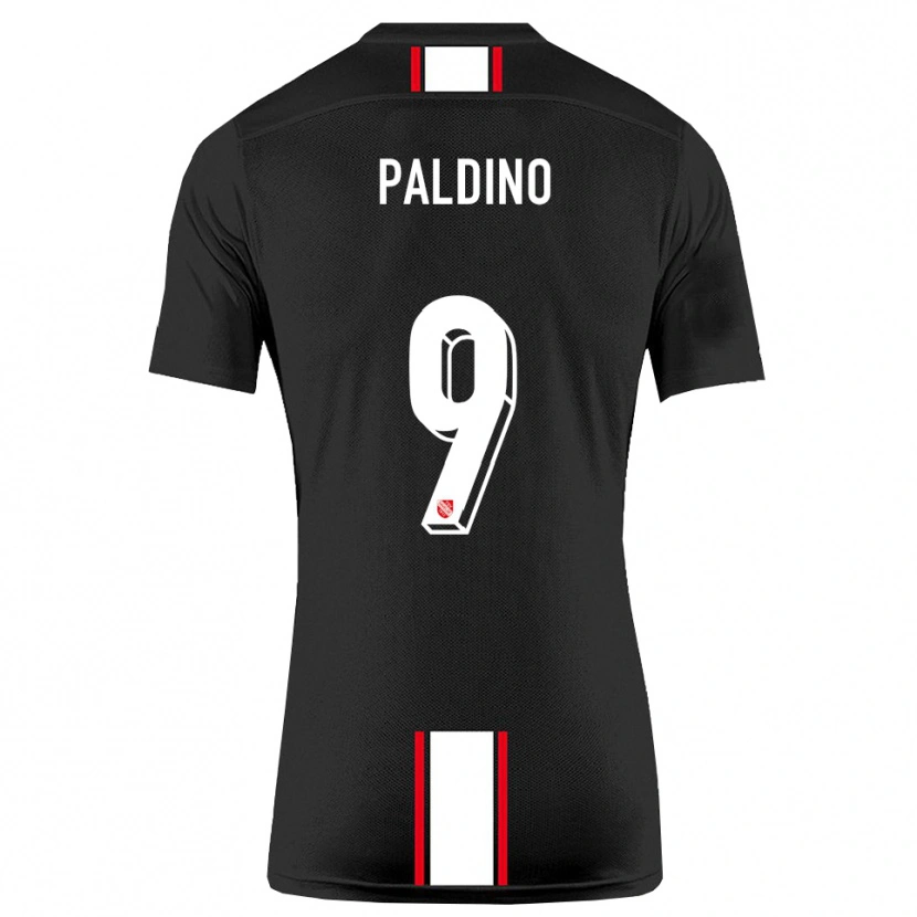 Danxen Dames Lorenzo Paldino #9 Zwart Wit Uitshirt Uittenue 2025/26 T-Shirt België