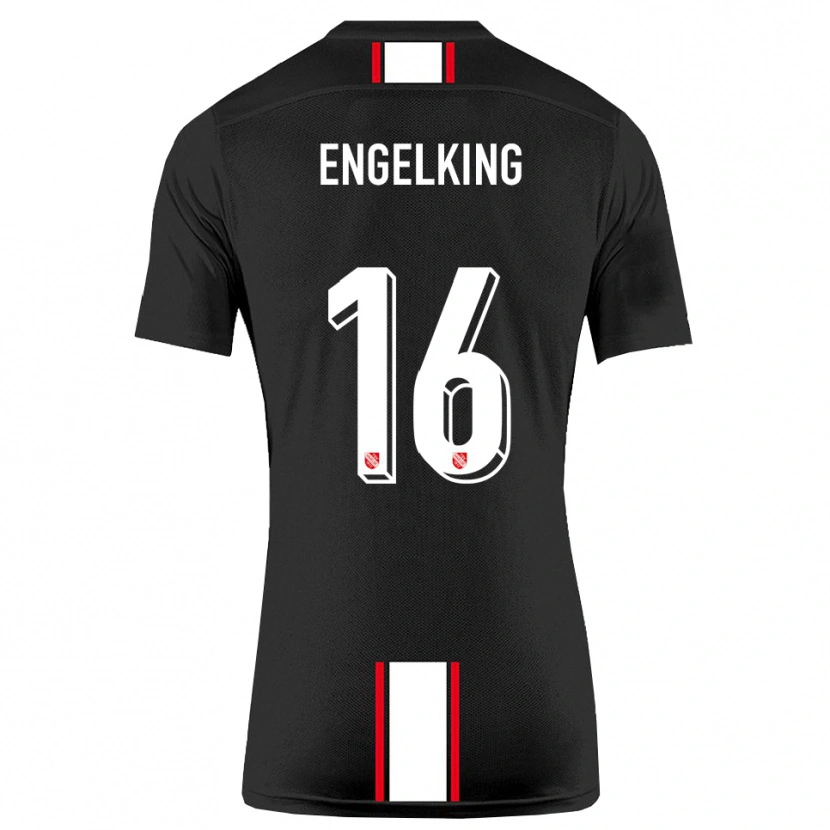 Danxen Dames Torben Engelking #16 Zwart Wit Uitshirt Uittenue 2025/26 T-Shirt België