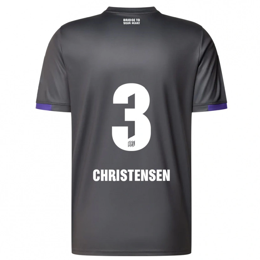 Danxen Dames Frederik Christensen #3 Grijs Paars Uitshirt Uittenue 2025/26 T-Shirt België