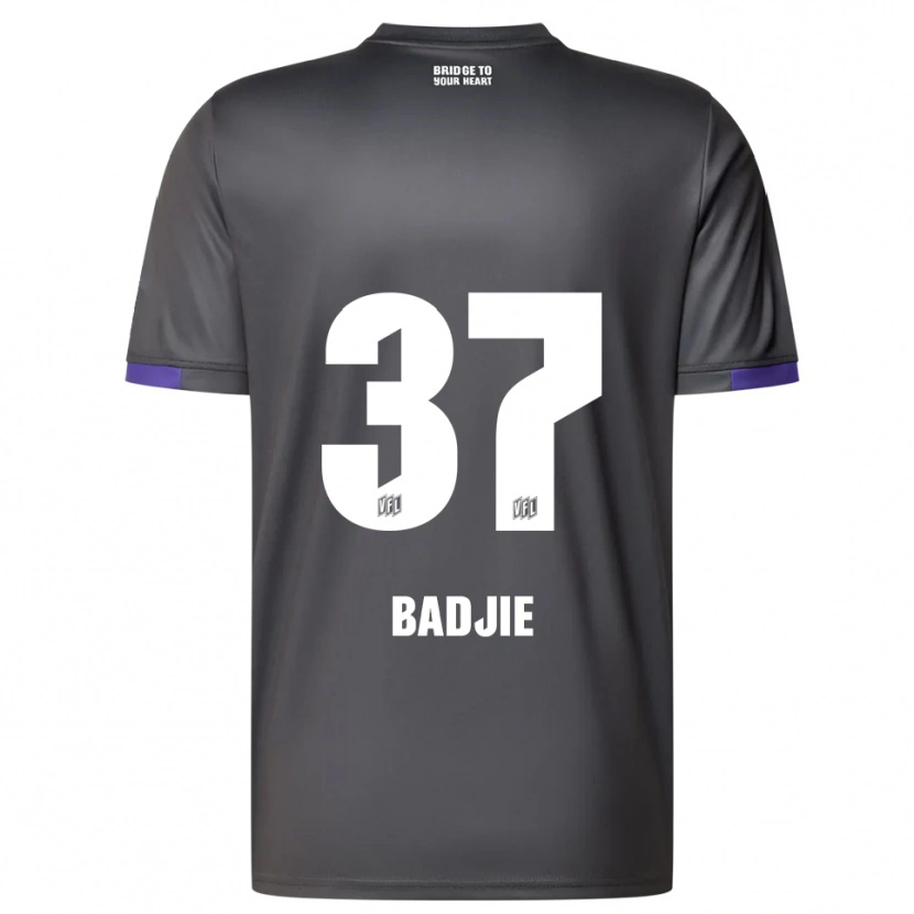Danxen Dames Ismail Badjie #37 Grijs Paars Uitshirt Uittenue 2025/26 T-Shirt België