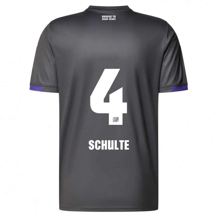 Danxen Dames Henry Schulte #4 Grijs Paars Uitshirt Uittenue 2025/26 T-Shirt België