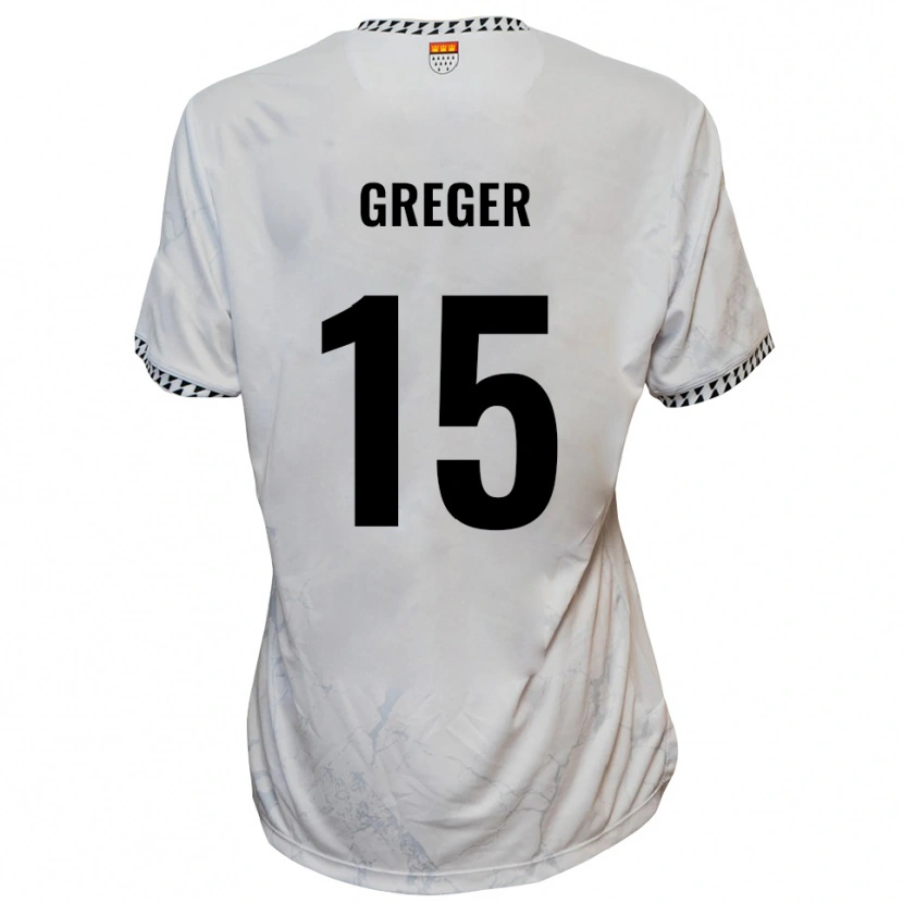 Danxen Dames Christoph Greger #15 Wit Zwart Uitshirt Uittenue 2025/26 T-Shirt België