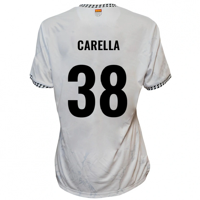Danxen Dames Samuele Carella #38 Wit Zwart Uitshirt Uittenue 2025/26 T-Shirt België