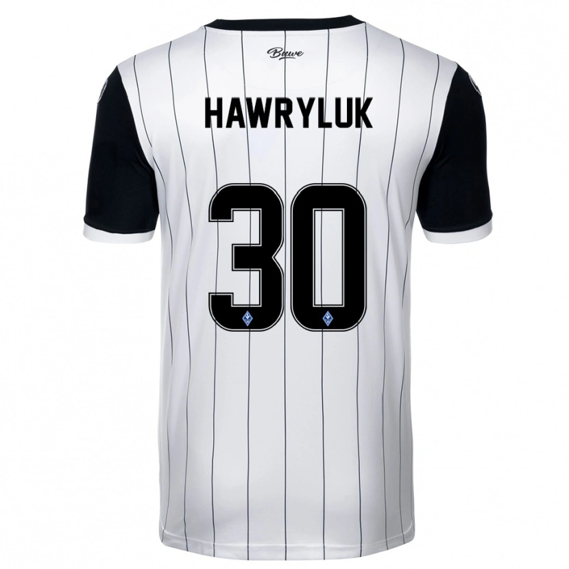 Danxen Dames Lucien Hawryluk #30 Wit Zwart Uitshirt Uittenue 2025/26 T-Shirt België