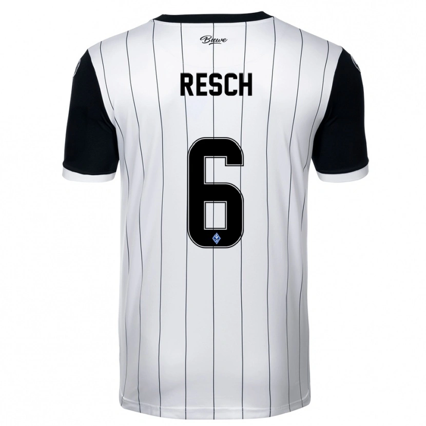 Danxen Dames Kimo Resch #6 Wit Zwart Uitshirt Uittenue 2025/26 T-Shirt België