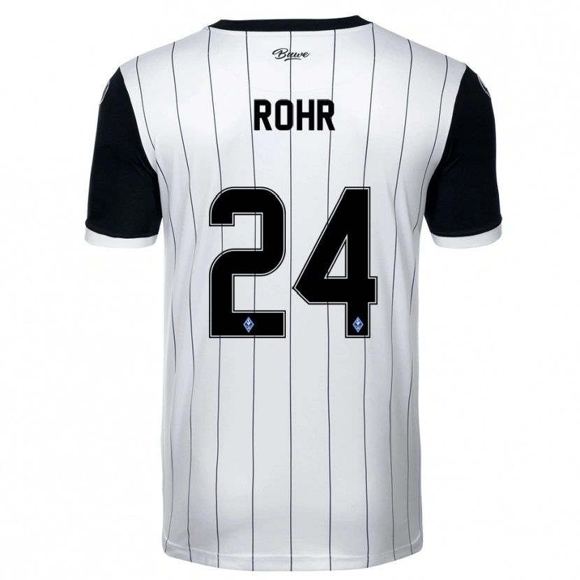 Danxen Dames Elijah Rohr #24 Wit Zwart Uitshirt Uittenue 2025/26 T-Shirt België