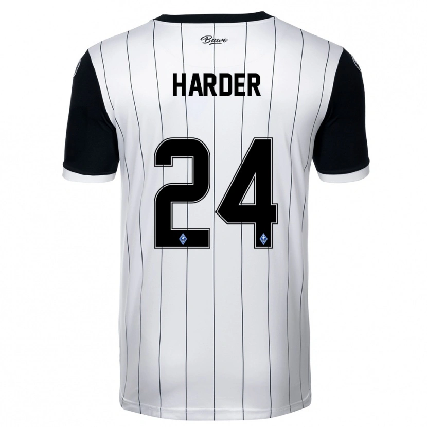 Danxen Dames Constantin Harder #24 Wit Zwart Uitshirt Uittenue 2025/26 T-Shirt België