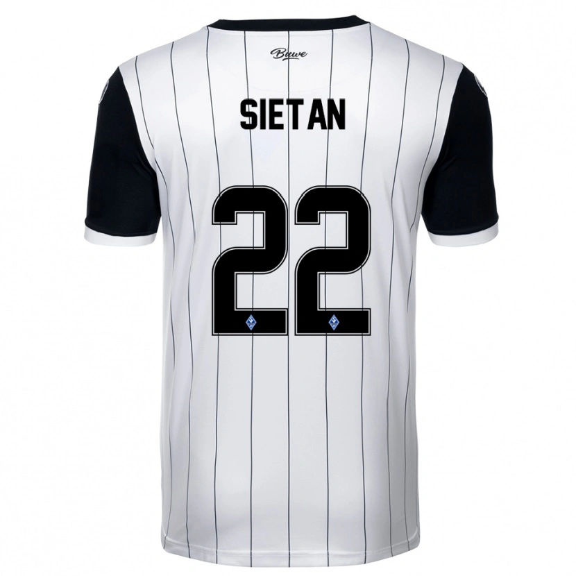 Danxen Dames Janne Sietan #22 Wit Zwart Uitshirt Uittenue 2025/26 T-Shirt België