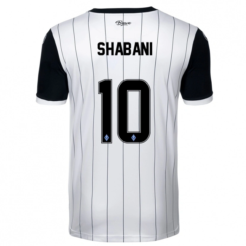 Danxen Dames David Shabani #10 Wit Zwart Uitshirt Uittenue 2025/26 T-Shirt België