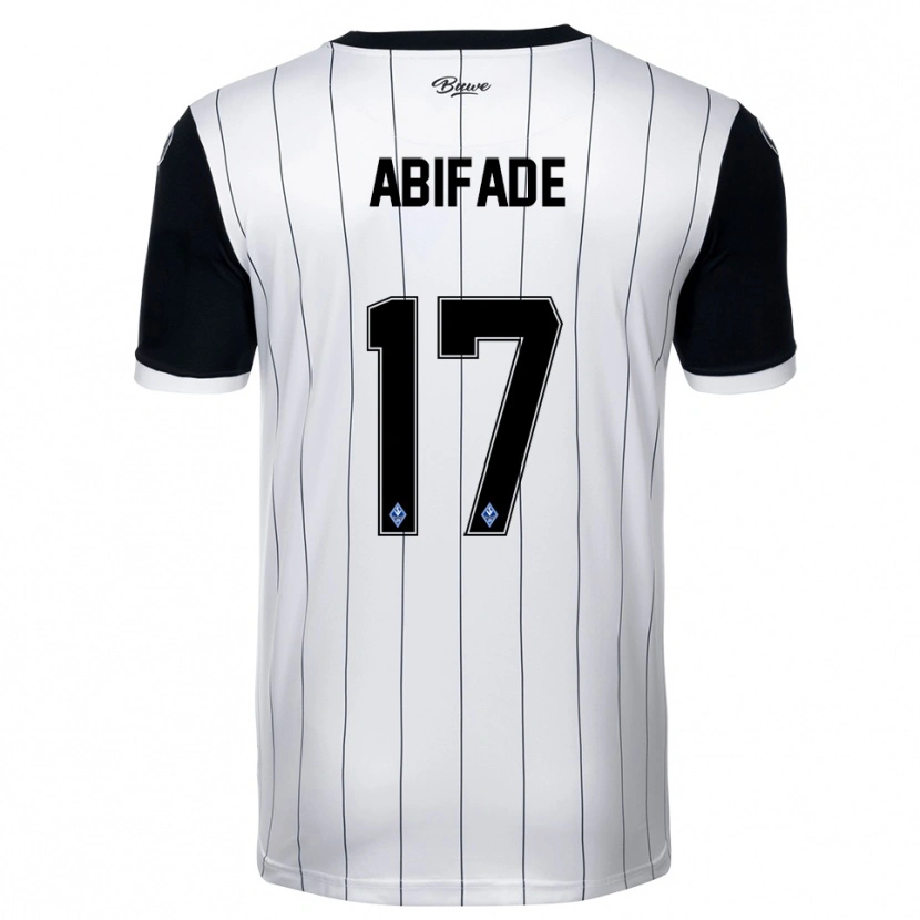 Danxen Dames Samuel Abifade #17 Wit Zwart Uitshirt Uittenue 2025/26 T-Shirt België