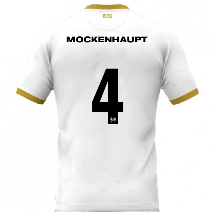 Danxen Dames Sascha Mockenhaupt #4 Wit Goud Uitshirt Uittenue 2025/26 T-Shirt België