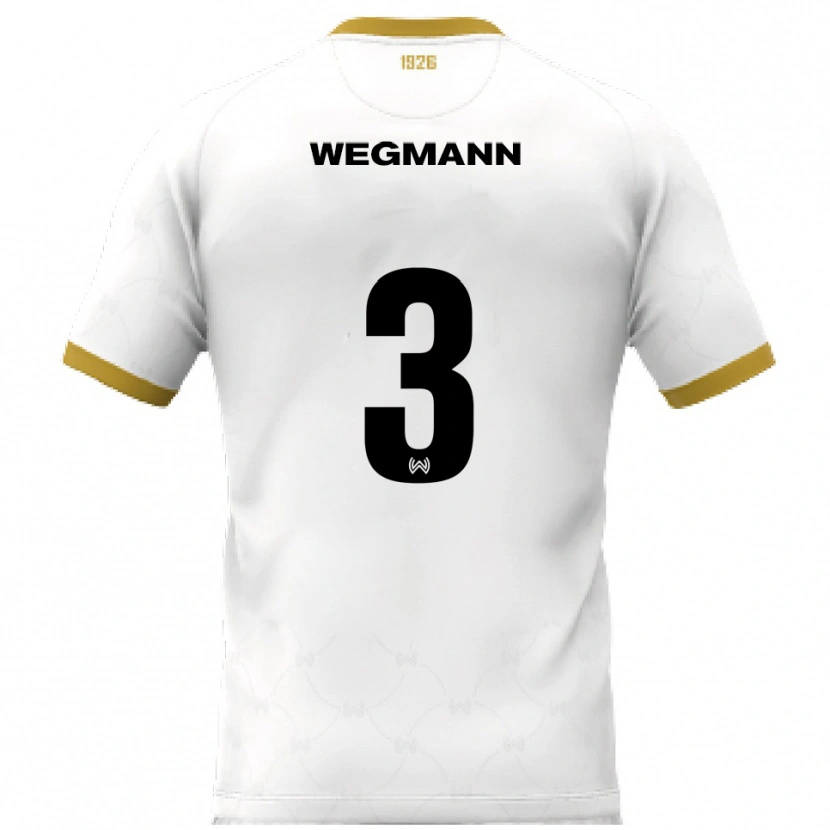 Danxen Dames Marius Wegmann #3 Wit Goud Uitshirt Uittenue 2025/26 T-Shirt België