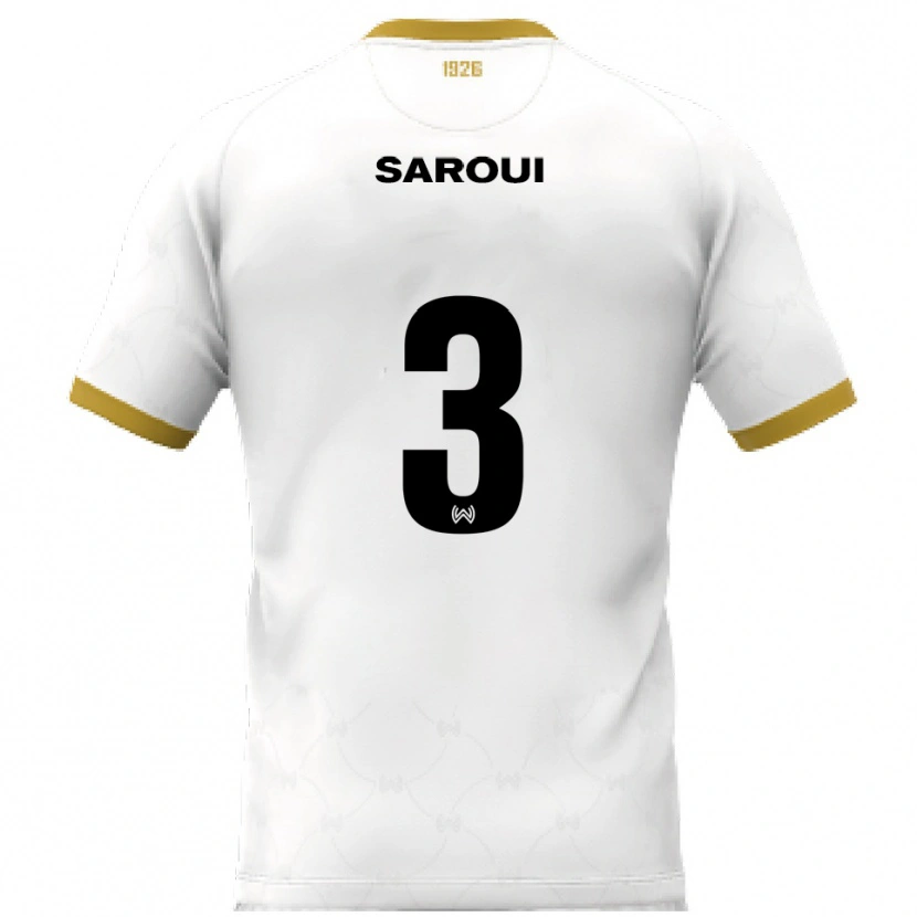 Danxen Dames Amin Saroui #3 Wit Goud Uitshirt Uittenue 2025/26 T-Shirt België