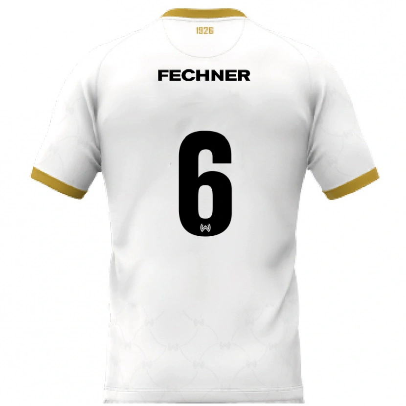 Danxen Dames Gino Fechner #6 Wit Goud Uitshirt Uittenue 2025/26 T-Shirt België