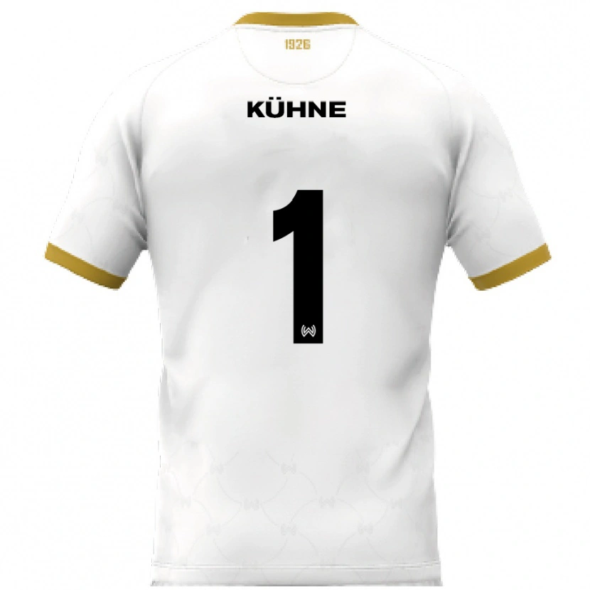 Danxen Dames Lars Kühne #1 Wit Goud Uitshirt Uittenue 2025/26 T-Shirt België