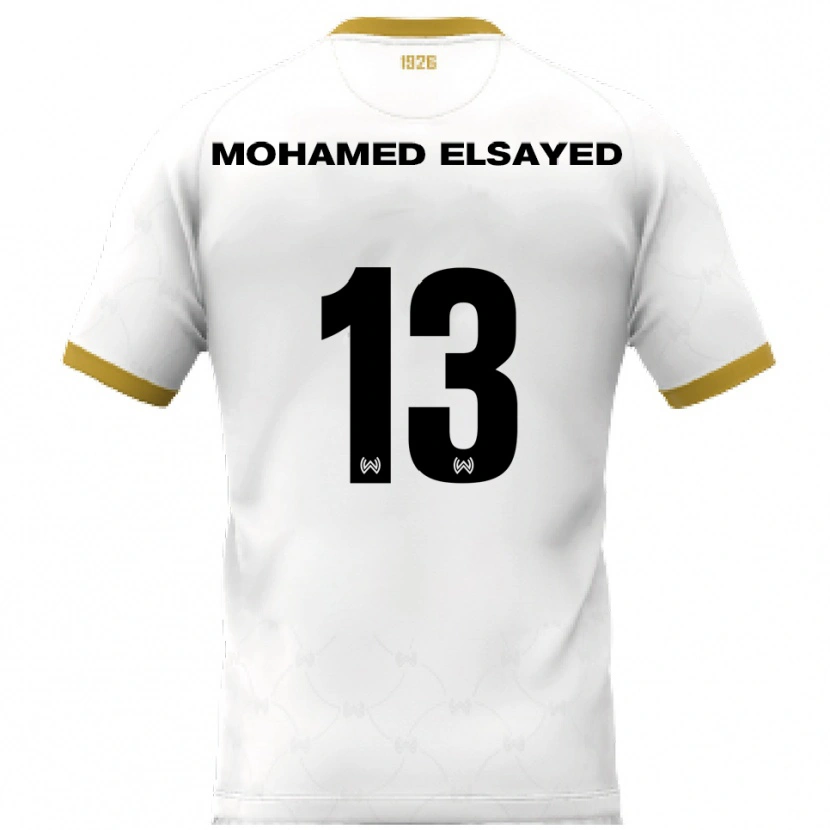Danxen Dames Samir Mohamed Elsayed #13 Wit Goud Uitshirt Uittenue 2025/26 T-Shirt België
