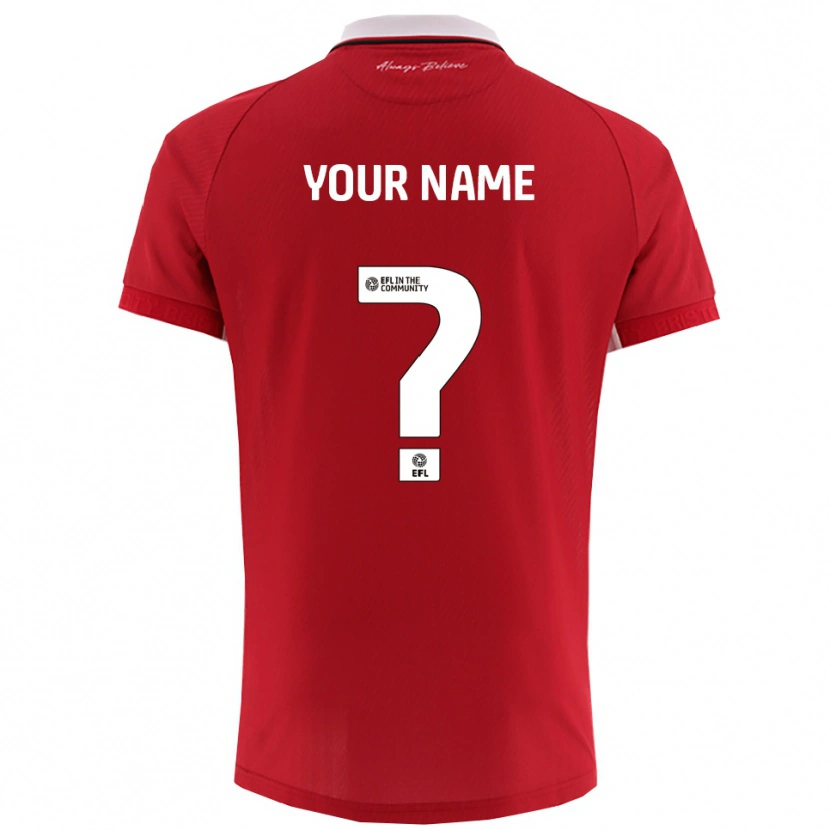 Danxen Kinderen Uw Naam #0 Rood Wit Thuisshirt Thuistenue 2025/26 T-Shirt België