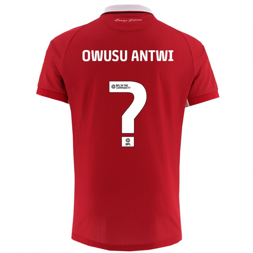 Danxen Kinderen Filbert Owusu-Antwi #0 Rood Wit Thuisshirt Thuistenue 2025/26 T-Shirt België