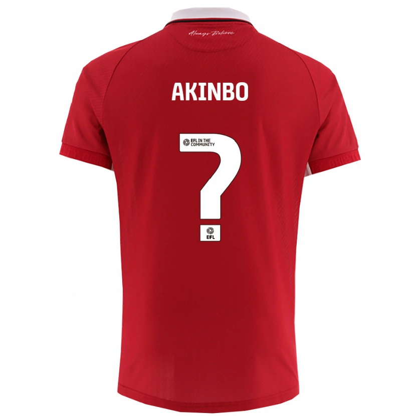 Danxen Kinderen Victor Akinbo #0 Rood Wit Thuisshirt Thuistenue 2025/26 T-Shirt België