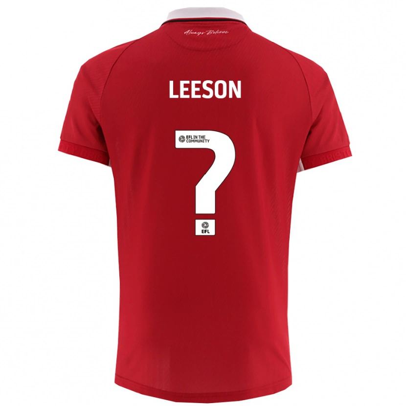 Danxen Kinderen Harry Leeson #0 Rood Wit Thuisshirt Thuistenue 2025/26 T-Shirt België
