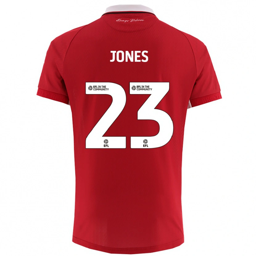 Danxen Kinderen Carrie Jones #23 Rood Wit Thuisshirt Thuistenue 2025/26 T-Shirt België