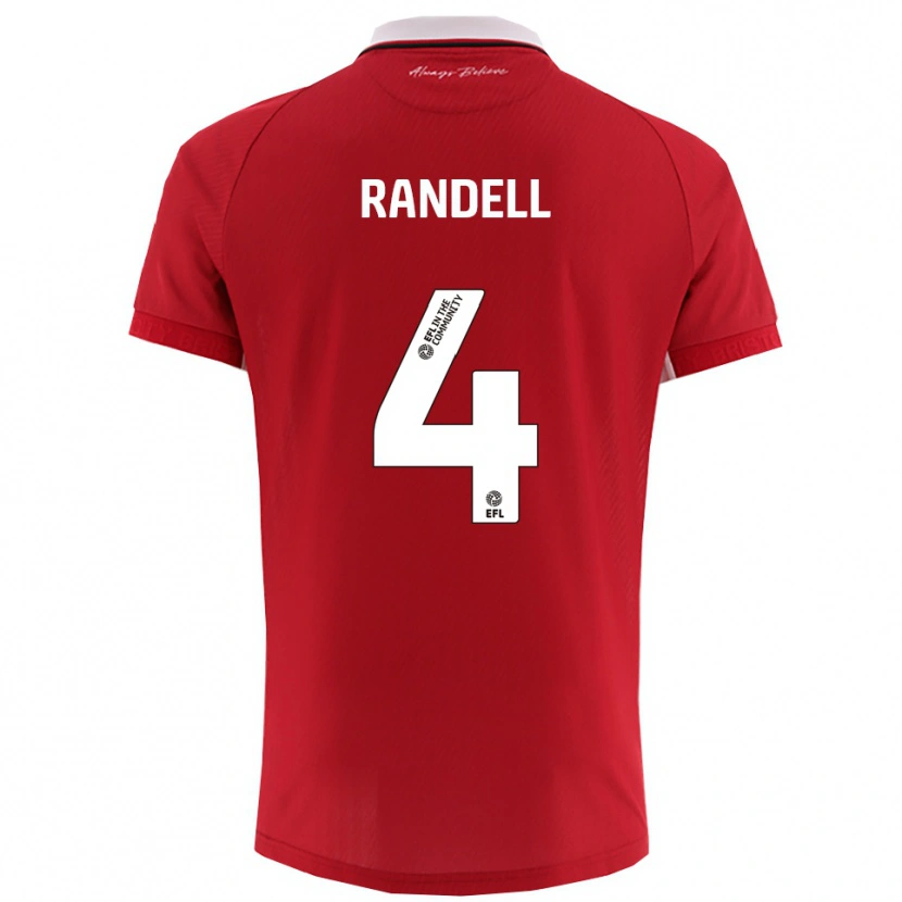 Danxen Kinderen Adam Randell #4 Rood Wit Thuisshirt Thuistenue 2025/26 T-Shirt België