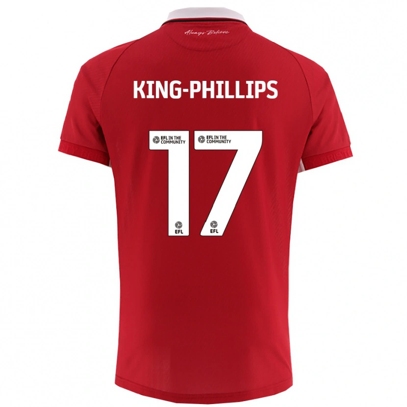 Danxen Kinderen Zac King-Phillips #17 Rood Wit Thuisshirt Thuistenue 2025/26 T-Shirt België