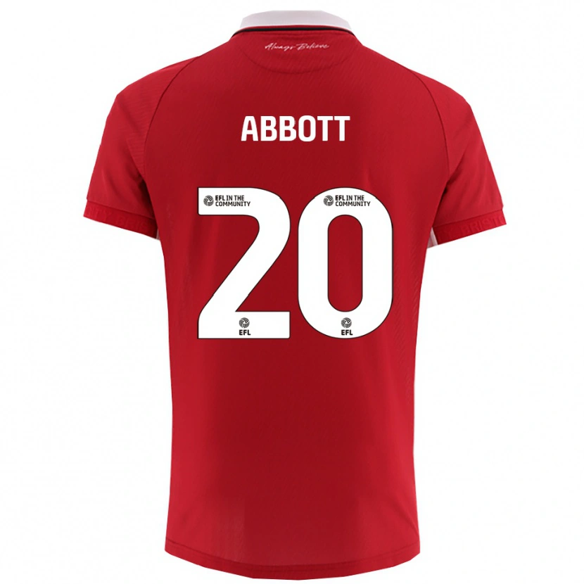Danxen Kinderen Isaac Abbott #20 Rood Wit Thuisshirt Thuistenue 2025/26 T-Shirt België