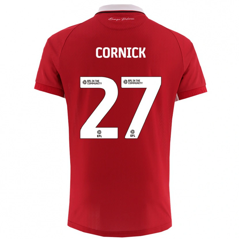 Danxen Kinderen Harry Cornick #27 Rood Wit Thuisshirt Thuistenue 2025/26 T-Shirt België
