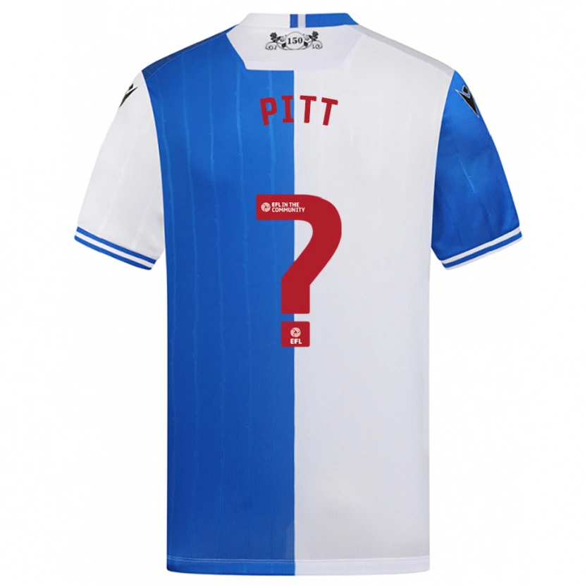Danxen Kinderen Theo Pitt #0 Blauw Wit Thuisshirt Thuistenue 2025/26 T-Shirt België