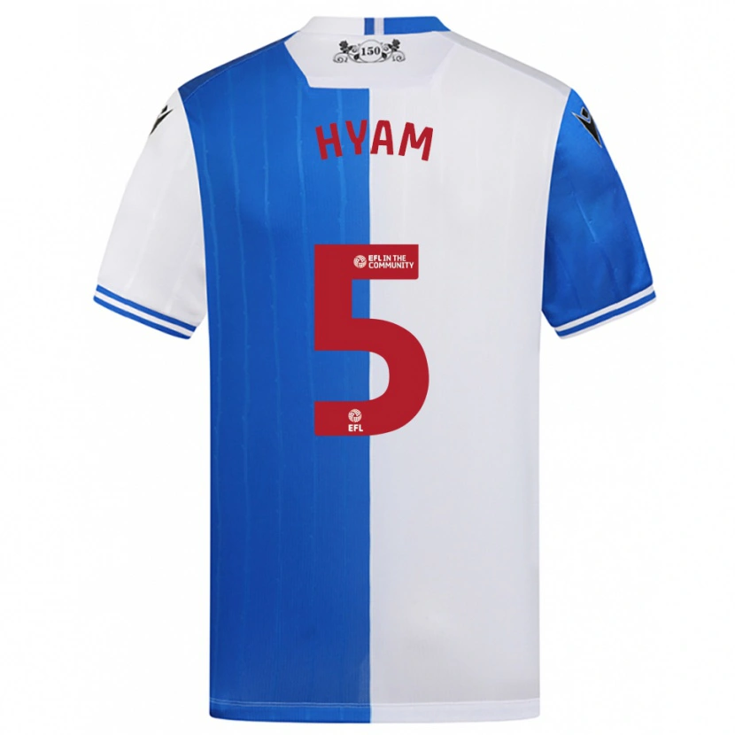 Danxen Kinderen Dominic Hyam #5 Blauw Wit Thuisshirt Thuistenue 2025/26 T-Shirt België