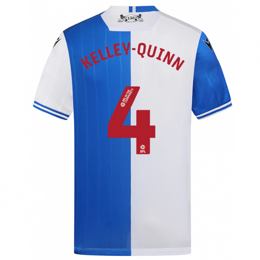 Danxen Kinderen Leon Kelley-Quinn #4 Blauw Wit Thuisshirt Thuistenue 2025/26 T-Shirt België