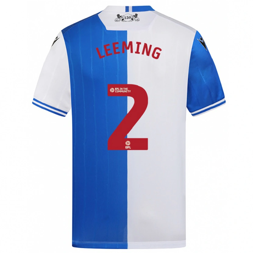 Danxen Kinderen Bruce Leeming #2 Blauw Wit Thuisshirt Thuistenue 2025/26 T-Shirt België