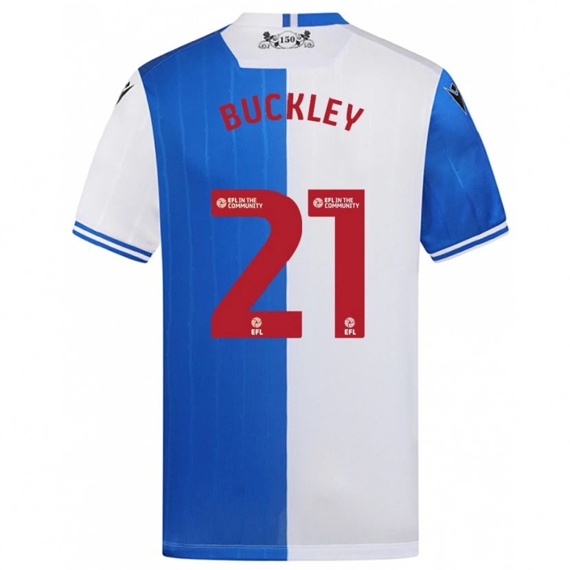 Danxen Kinderen John Buckley #21 Blauw Wit Thuisshirt Thuistenue 2025/26 T-Shirt België