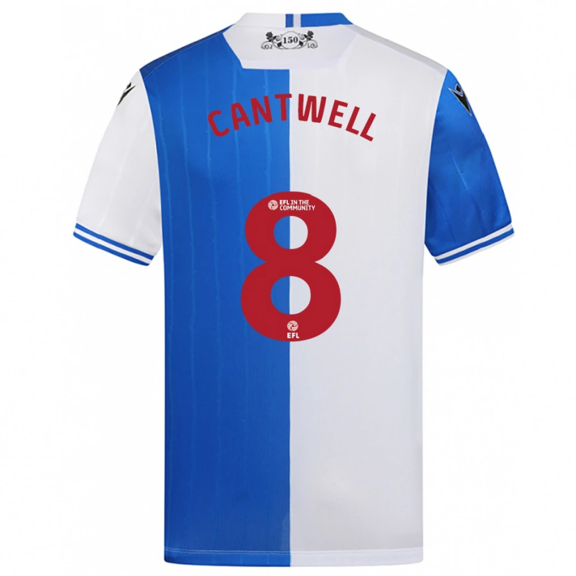 Danxen Kinderen Todd Cantwell #8 Blauw Wit Thuisshirt Thuistenue 2025/26 T-Shirt België