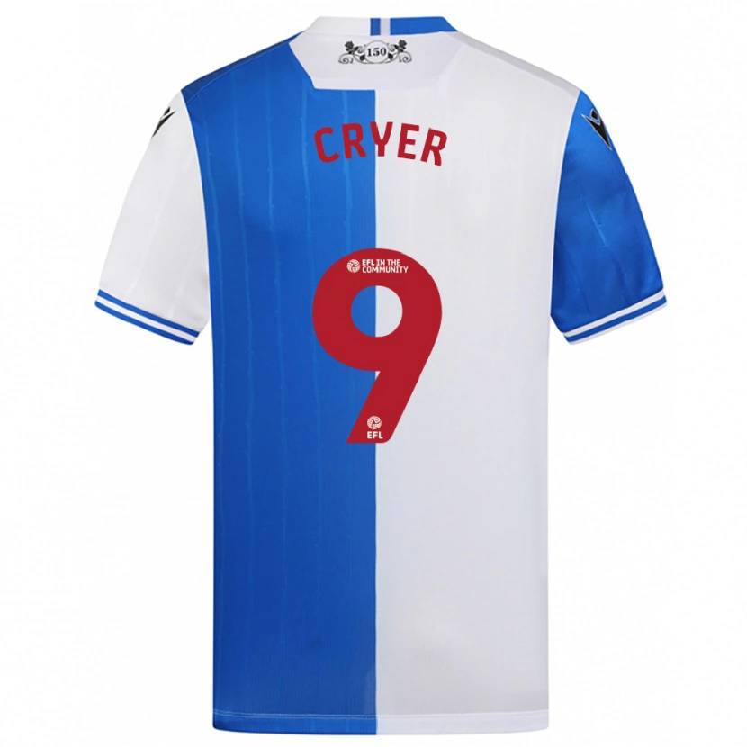 Danxen Kinderen Tom Cryer #9 Blauw Wit Thuisshirt Thuistenue 2025/26 T-Shirt België