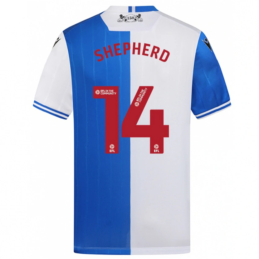 Danxen Kinderen Lucy Shepherd #14 Blauw Wit Thuisshirt Thuistenue 2025/26 T-Shirt België