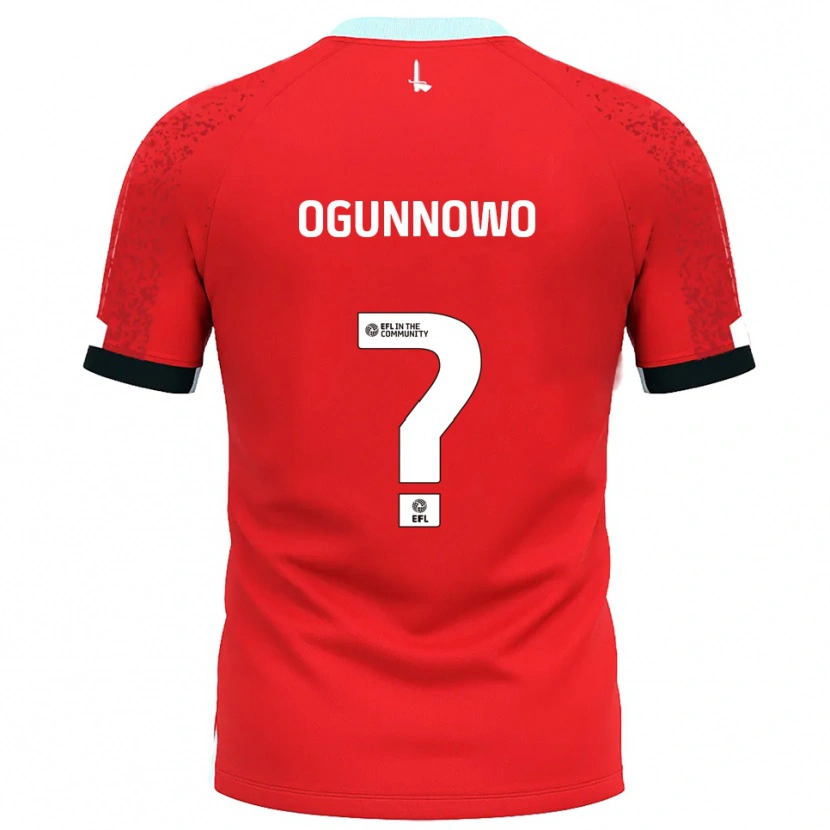 Danxen Kinderen Joshua Ogunnowo #0 Rood Wit Thuisshirt Thuistenue 2025/26 T-Shirt België