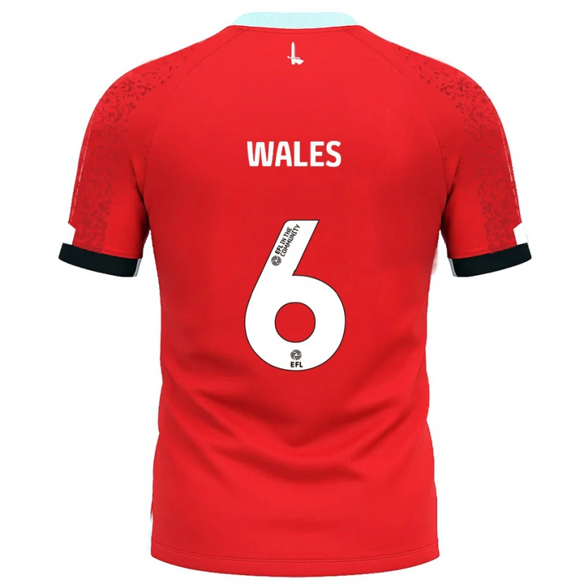 Danxen Kinderen Manu Wales #6 Rood Wit Thuisshirt Thuistenue 2025/26 T-Shirt België