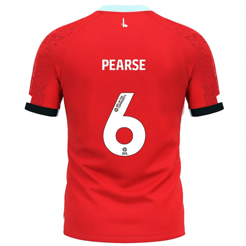 Danxen Kinderen Gracie Pearse #6 Rood Wit Thuisshirt Thuistenue 2025/26 T-Shirt België