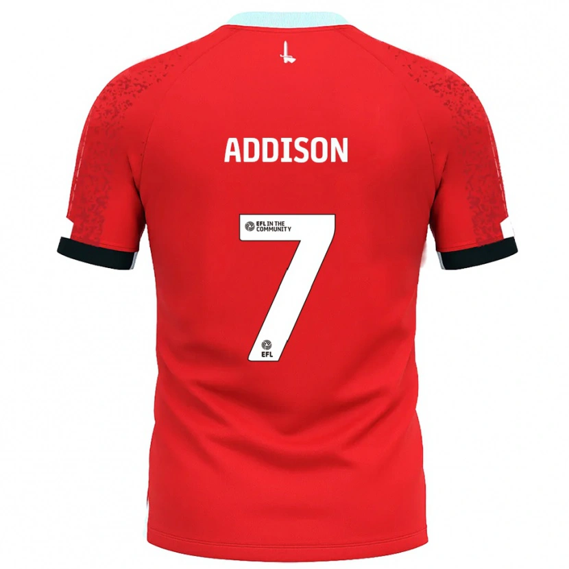 Danxen Kinderen Angela Addison #7 Rood Wit Thuisshirt Thuistenue 2025/26 T-Shirt België