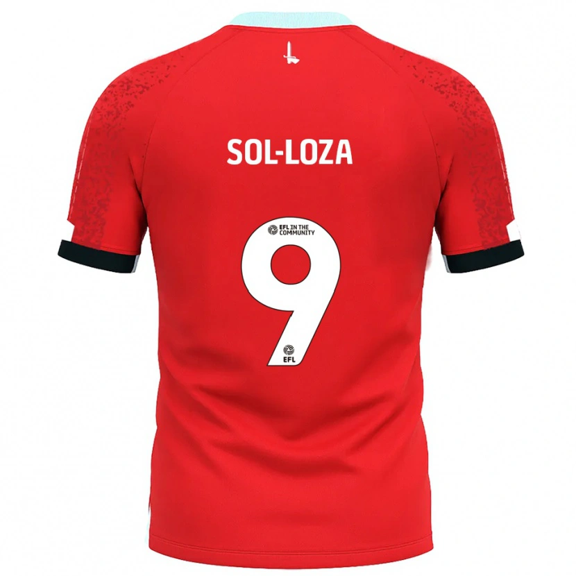Danxen Kinderen Emmanuel Sol-Loza #9 Rood Wit Thuisshirt Thuistenue 2025/26 T-Shirt België
